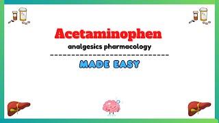 Paracetamol (acetaminophen) pharmacology, clinical pharmacology lectures, pharmacology made easy