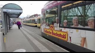 Straßenbahn Karlsruhe zum Faschingsumzug Durlach - "Niederflurwagenballett"