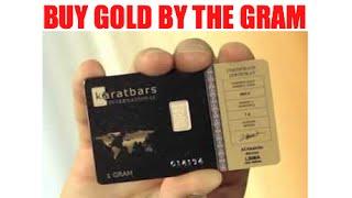 Karatbars International - buy gold the affordable way, buy grams not ounces