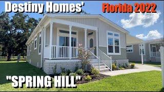 Destiny Homes' "Spring Hill" Affordable Manufactured Home Tour For Sale In Brooksville, Florida 2022