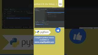 Python - If and else condition | debug part - 2 | #shorts  #amplifyabhi | py 88