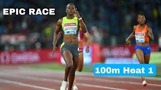 Shericka Jackson Wins 100m Heat 1 || 2022 World Championship Oregon...