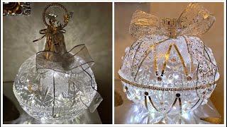 $2.50 DOLLAR TREE DIY GIANT GLAM LIGHTED CHRISTMAS ORNAMENTS