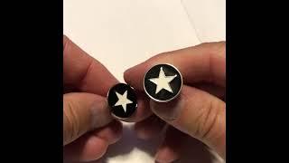 Men's Cufflinks Cool Northern Star Cuff Links White Black #giftsfordad #cufflinks #mensclothing