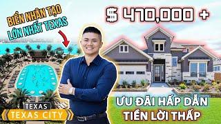 Khu Nhà Mới Xây Nằm Ngay Cạnh Biển Nhân Tạo Lớn Nhất Texas !!! | NHÀ Ở HOUSTON |