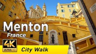 Menton, France - The French Riviera Town | Walking Tour 4k | Côte d'Azur