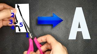 Letter Cutting Tutorial from A to Z for Beginners (Uppercase) | Part 1 of 2