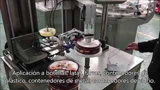 Cinta de caja de metal tipo waffle alrededor de la máquina,maquina para sellar botes pequeños con