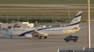 Police SWAT Truck escorting Israel El Al plane at Munich Airport