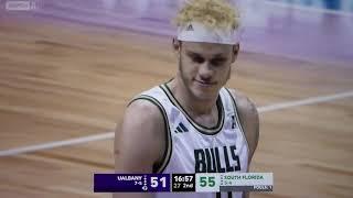 USF(South Florida)'s Kasean Pryor scores on two dunks and a layup vs. Albany early in 2nd half