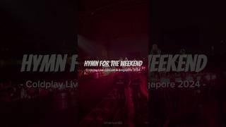 Coldplay - Hymn for the Weekend (Live Concert in Singapore 2024) #music #youtubeshorts #shorts