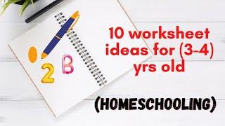 DIY Worksheets for 3-4 yrs old | Homeschooling Ideas | Preschoolers Activity Book