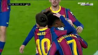 Leo Messi amazing pass for junior firpo goal vs Alaves