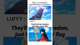 EREN'S DREAM IS LUFFY'S REALITY. #anime #zorocosplay #onepiece #luffycosplay #animeedit #luffydmonk