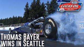 Thomas Bayer wins Top Dragster at Flav-R-Pac NHRA Northwest Nationals