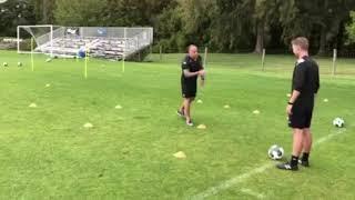 Back garden training drill 4 - how to practise dribbling skills at home