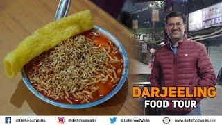 DARJEELING Street FOOD Tour I Aalu Dum (Bhunja + MiMi + Finger chips + Chaat + Cheese balls) +Thukpa