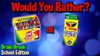 Would You Rather? Workout! (School Edition) - Family Fun Fitness Activity - Brain Break