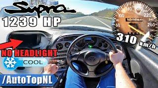 1239HP Toyota SUPRA 2JZ *310KMH* on AUTOBAHN [NO SPEED LIMIT] by AutoTopNL