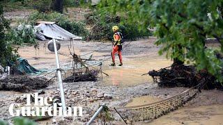 Floods wash away campsites in southern France