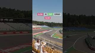 slow vs fast corner in f1 ...................#formula1 #shorts