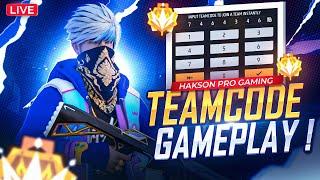 FINALLY TEAMCODE GIVEAWAY  FROM HAKSON BHAI #freefire #freefirelive #freefiremax #haksonprogaming