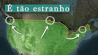 A fronteira bizarra dos Estados Unidos e Canadá