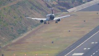 1 BOEING 737 MAX and 2 AIRBUS A321 NEO GUSTY CROSSWIND Landings