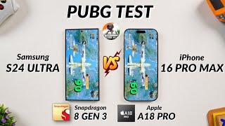 iPhone 16 Pro Max vs Samsung S24 Ultra Bgmi Test, Heating & Battery Test | Shocking Results 