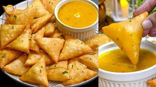 Crispy Mini Samosa with Aloo Chutney Recipe,Kaghzi Samosa Recipe,Ramzan Special Recipe