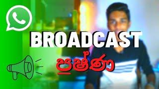 WhatsApp broadcast explain in sinhala