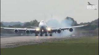 CROSSWIND LANDINGS at London Heathrow Airport