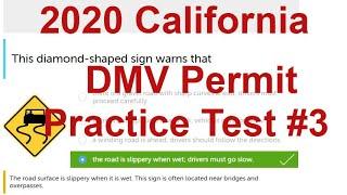 2020 California DMV Written Test # 3 - 2020 California DMV Permit Practice Test