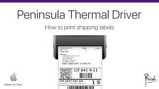 Printing Courier Labels Quickly And Easily Using The Peninsula Thermal Driver For Apple Mac