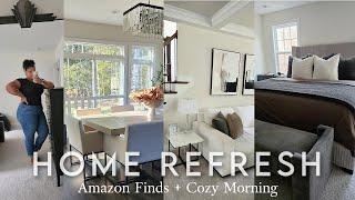 Home Refresh Vlog | New Amazon Bedding, Laundry Day, & Cozy Morning with Kids