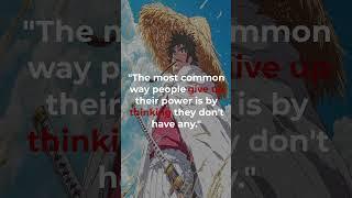 You carry your power within you.