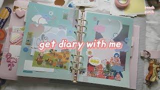 3월의 조용한 get diary with me : asmr + no talking : 다이어리 꾸미는 소리