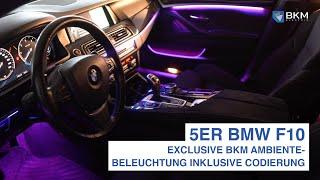 BKM Ambientebeleuchtung 5er BMW F10 I mit Codierung nachgerüstet! Steuerung im iDrive NEU