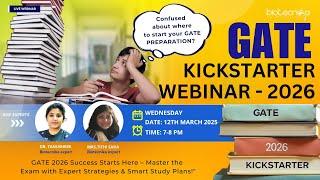 GATE 2026 Kickstarter Webinar – Your Roadmap to Success! 