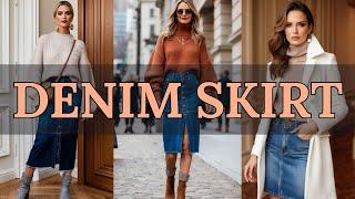 Denim Skirt Winter Outfits: Cozy and Stylish Looks for the Season