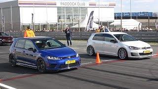 Volkswagen Golf 7 R vs Golf 7 GTI Clubsport vs Nissan GT-R