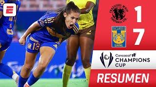 TIGRES FULMINÓ a las FRAZSIERS al golearlas 7-1. Doblete Stephany Mayor | Concacaf W Champions Cup