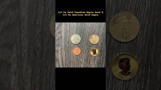 1/4 Oz Gold Maple Leaf VS 1/4 Oz Gold Eagle #shorts #coins #gold