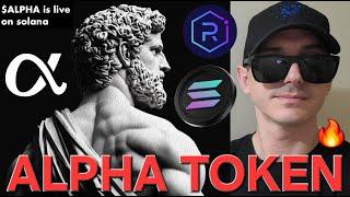 $ALPHA - ALPHA TOKEN on SOLANA CRYPTO COIN HOW TO BUY SOL MEMECOIN RAYDIUM BLOCKCHAIN METEORA DEX