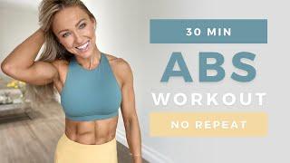 30 Min ABS WORKOUT at Home | No Equipment | No Repeat