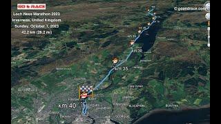 Loch Ness Marathon 2023: fly over the 42.195 km race path!