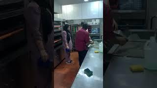 Kitchen cleaning time Erican college #malaysia #travel #pardasi vibes