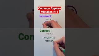 Common Algebra Mistakes #11 #Shorts #algebra #mistakes #math #maths #mathematics