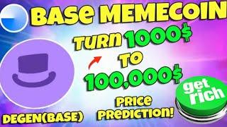 DEGEN Base Meme Coin 100X  #cryptocurrency #memecoins