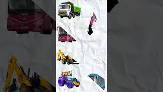 VFX JCB tractor bus video #shortfeed #shots #shortvideo #vfx #jcb#jcbtractor